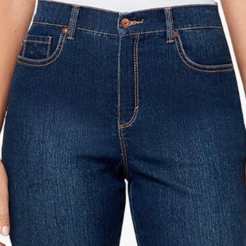 Gloria Vanderbilt Amanda Capri Jeans Size 14 Slimming Effect Stretch